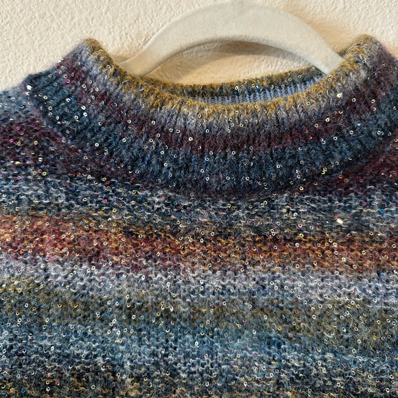 Banana Republic Ombré Sequined Cropped Sweater NWT - Picture 8 of 9